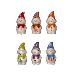 Série complète de 6 fèves Bonhommes de neige 2015