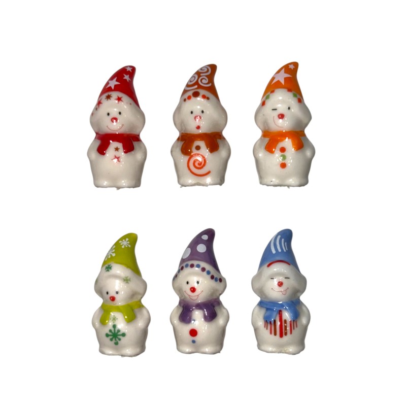 Série complète de 6 fèves Bonhommes de neige 2015