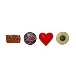 Série complète de 4 fèves Caffet - Les chocolats 2015