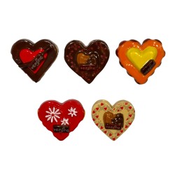 Série complète de 5 fèves Vergne - Desserts de la St Valentin 2015