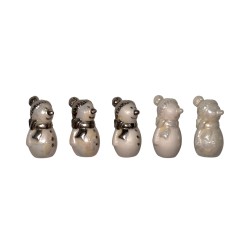 Série complète de 5 fèves Monoprix - Neige et givre 2015