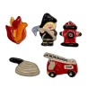Série complète de 5 fèves Au feu les pompiers 2016