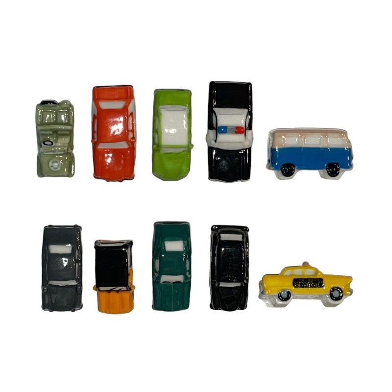 Série complète de 10 fèves Voitures célèbres 2017