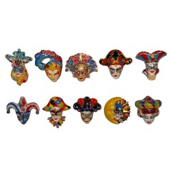 Série complète de 10 fèves Masques couleurs vénitiennes 2016