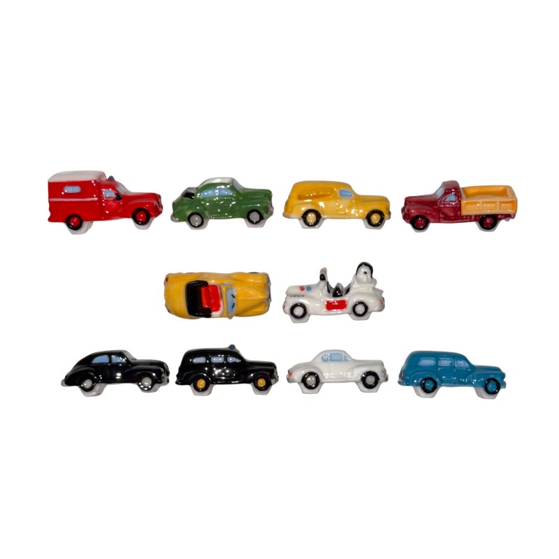Série complète de 10 fèves Peugeot la 203 2016