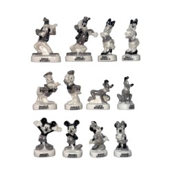 Série complète de 12 fèves Mickey vintage irisé 2016
