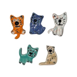 Série complète de 5 fèves Minouchat 2017