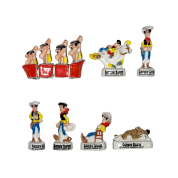 Série complète de 10 fèves Tranquille Lucky Luke 2017
