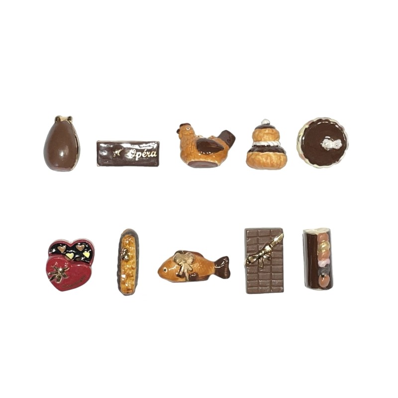 Série complète de 10 fèves Chocolatissimo 2017