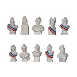 Série complète de 10 fèves Marianne symbole de liberté 2017