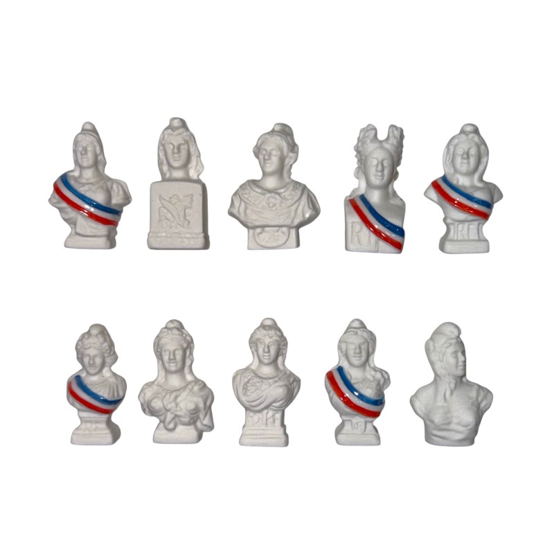 Série complète de 10 fèves Marianne symbole de liberté 2017