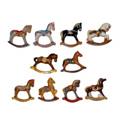 Série complète de 10 fèves Chevaux vintage 2017