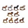 Série complète de 10 fèves Chevaux vintage 2017