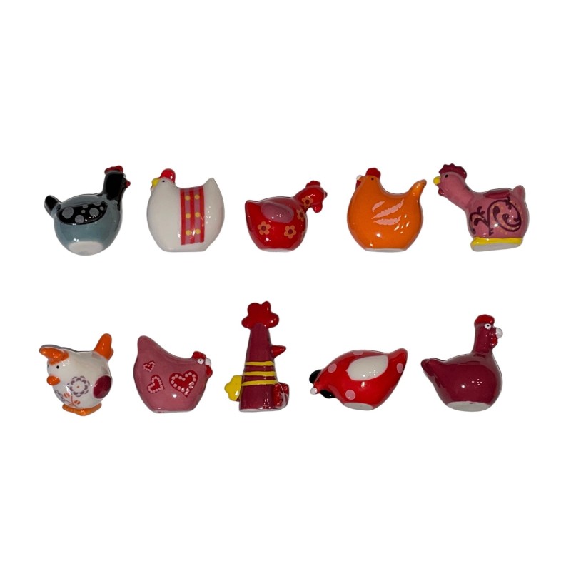Série complète de 10 fèves Poulettes fashion 2017