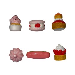 Série complète de 6 fèves Monoprix - Rose gourmand 2017