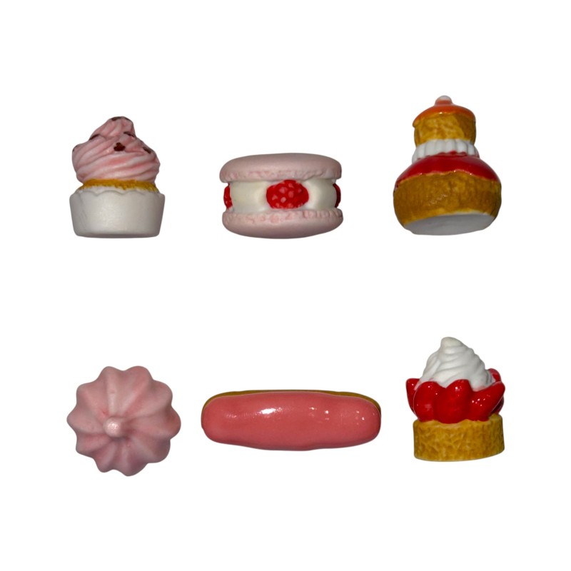 Série complète de 6 fèves Monoprix - Rose gourmand 2017